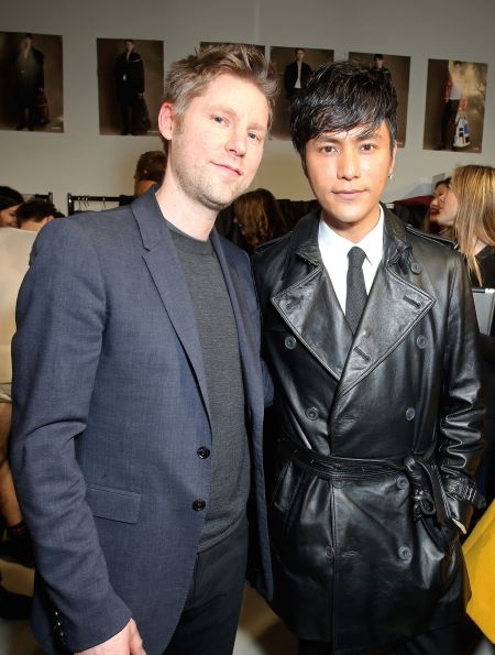 Chen Kun with Christopher Bailey at Show Backstage